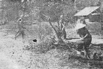 Patrolling through village