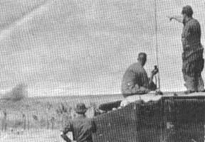 Watching 155mm artillery round