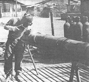 PFC Gerad Marceaux welding