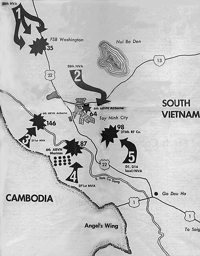 Tay Ninh Battle Map