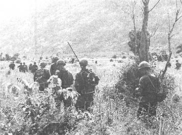 Patrolling base of mountain