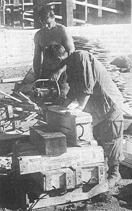 Sawing wood