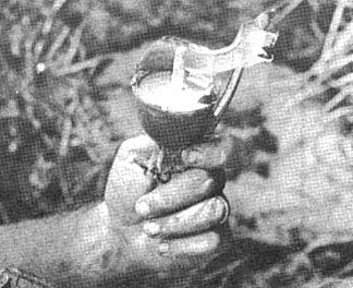 Cpt. Jack Dempsey with split grenade