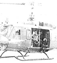 Miss America and court arrive via Huey