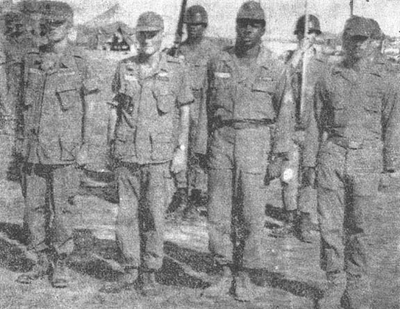 Cpt. John Sheridan, SSgt William Oster, Sgt. Theodore Douglas, SP4 George Gomes