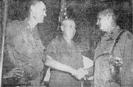 Maj. Frank Deam, SMG Robert Miller, Col. Daniel Williams