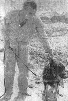 PFC Lynn E. Hutchins and dog King