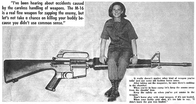 Cathy on the M-16