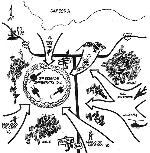 Map of Battle At Soui Cut