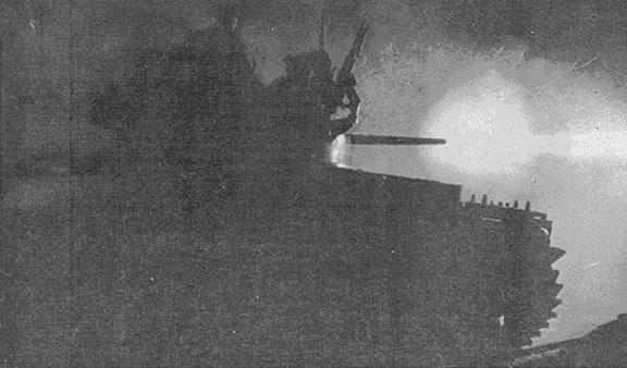 Duster fires at night
