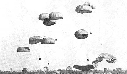 Parachute ammo delivery