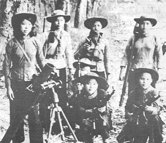 Female Viet Cong soldiers