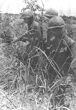 Artillerymen on patrol